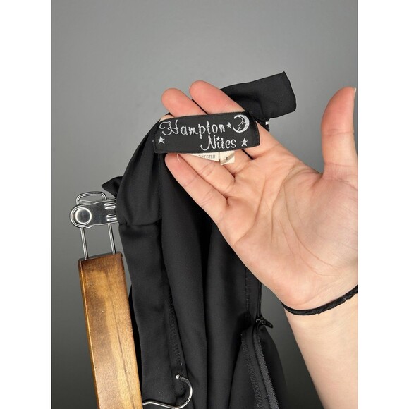 Vintage 90s Hampton Nites Fully Lined A Line Swing Black Skirt Size 6 - Picture 5 of 6